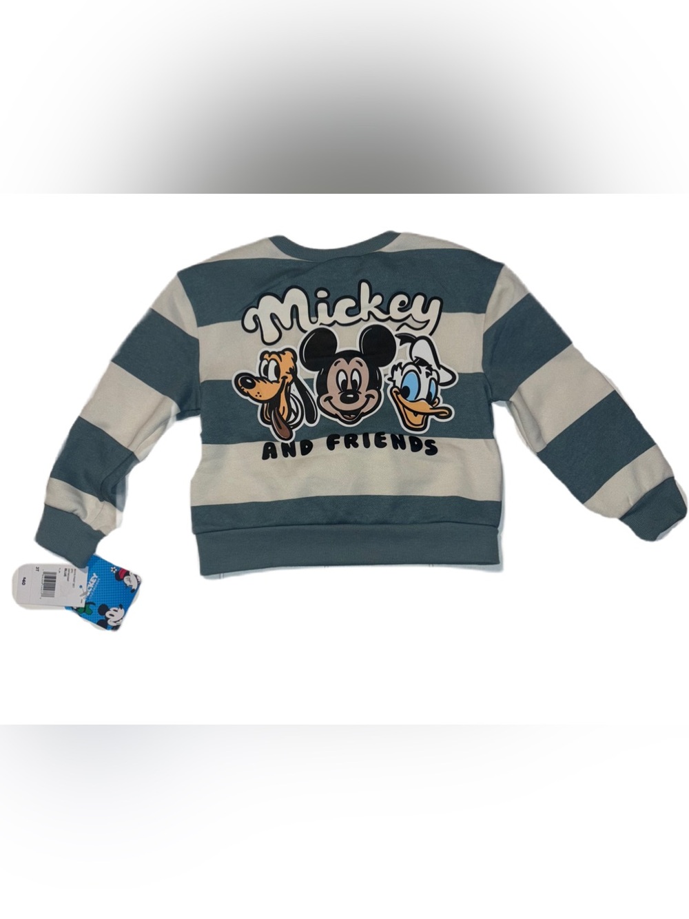 Disney Striped Kids Boys 2 Pc Mickey & Friends Sweatshirt Pant set 3T - Picture 3 of 13